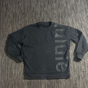 Lululemon Perfectly Oversized Crew Logo RARE SPELLOUT